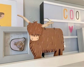 Highland Cow Art | Highland Cow Wall Art | Hyland Cow Art |  Scottish Gifts