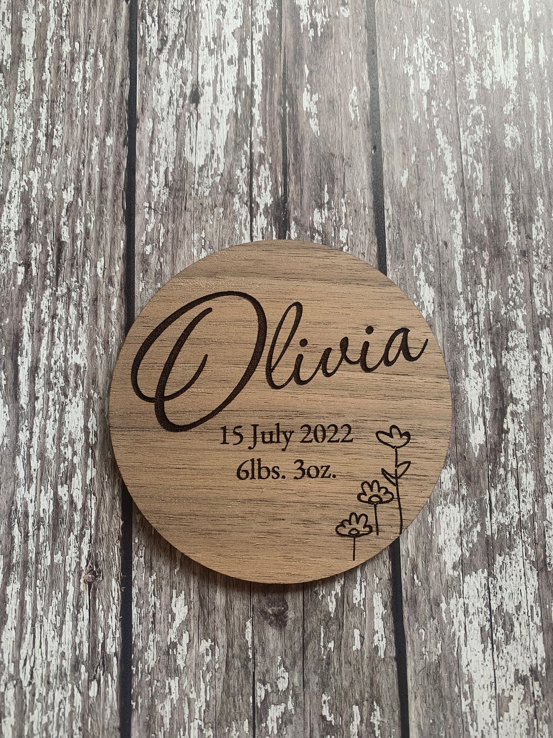 Birth Announcement Sign | Birth Announcement Plaque | New Baby Gift ...