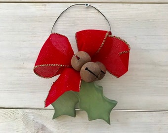 Christmas Door Hanger, Holly Christmas Door hanger, Christmas Decor