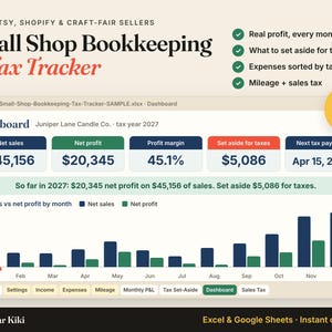 Bookkeeping Spreadsheet for Small Business: cover