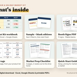 Craft Fair Kit: whats inside