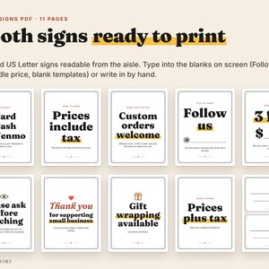 Craft Fair Kit: booth signs