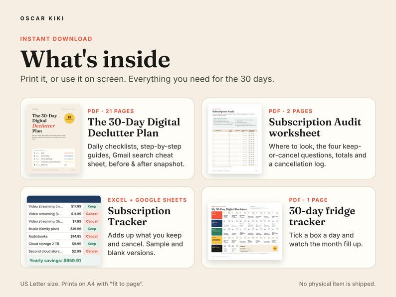 Digital Declutter Checklist: whats inside