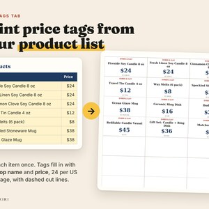 Craft Fair Kit: price tags