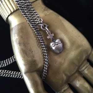 Sacred Heart Ex Voto Charm Necklace