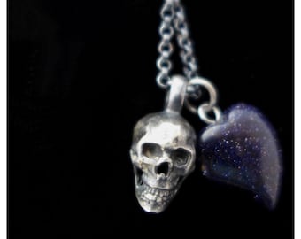 Skull Charm Pendant Talisman Handmade Sterling Cast