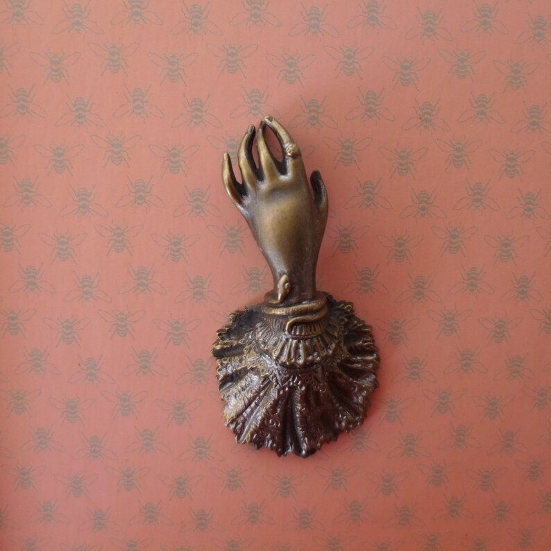 Victorian Ladies Hand Bronze Sculpture Paper Weight