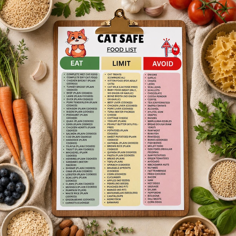 Credit Line Report.pdf Cat Safe Food List Printable PDF, Safe Human Foods for Cats, Eat Limit ...