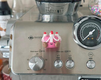 Plushie Inspired Clay Magnet - Pink Cake