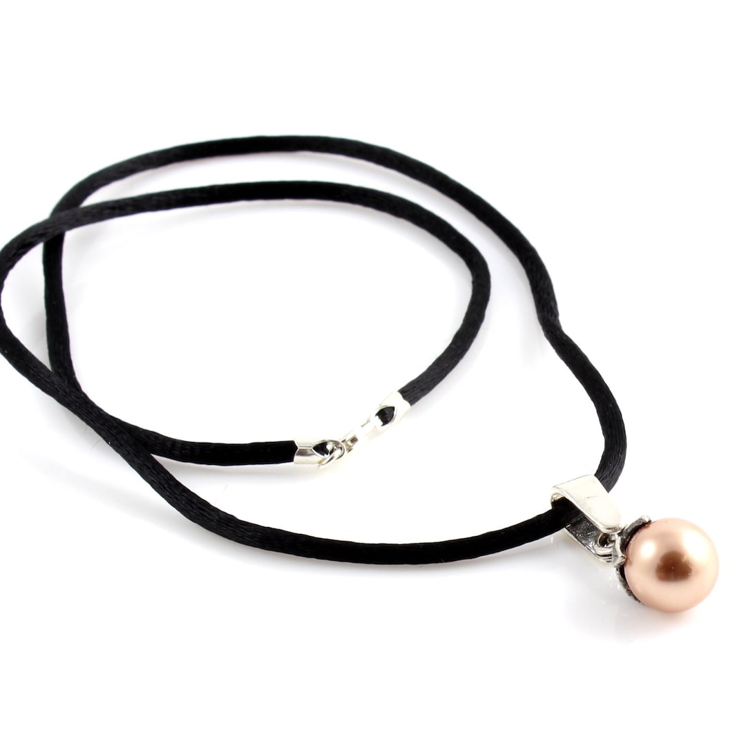 Sterling Silver Champagne Beaded Charm Necklace Gifts Etsy