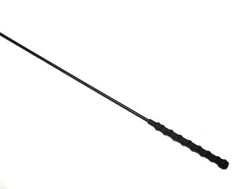 Mature BDSM 24" Delrin Cane, Finger Grip Handle, Black