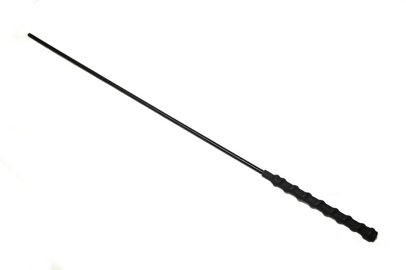 Mature BDSM 24 Delrin Cane, Finger Grip Handle, Black image 1