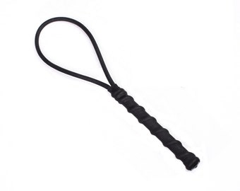 Mature BDSM Coated 1/4th Inch Steel Cord Beater Spanker Black