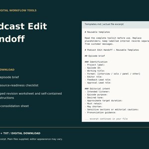 Transferencia de edición de podcasts: un kit de flujo de trabajo para el cliente