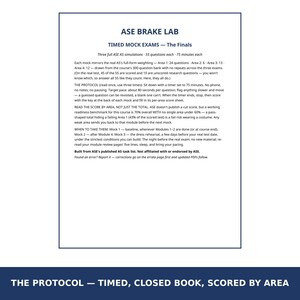 ASE A5 Brakes Mock Exams Printable | 3 Timed Practice Tests 55 Questions | ASE Test Prep with Answer Keys and Score Sheets image 2