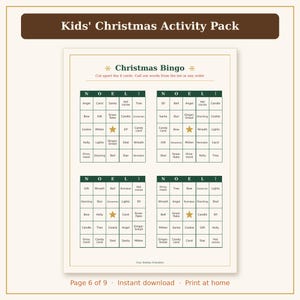 Kids Christmas Activities Printable, Christmas Coloring Pages, Puzzles & Games for Kids PDF image 8