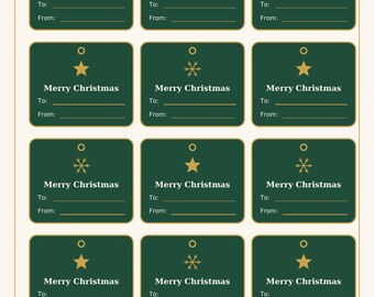 Christmas Gift Tags Printable | Cozy PDF Gift Labels, Print at Home