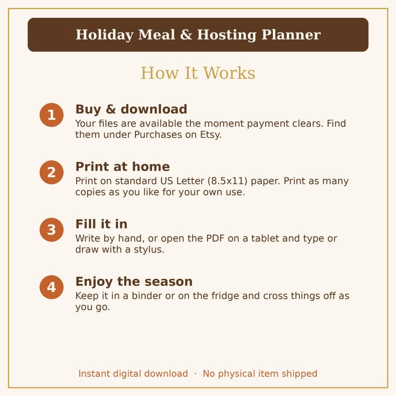 Programma stampabile per la cena di Natale, menu e lista di controllo per i pasti delle feste in formato PDF immagine 9