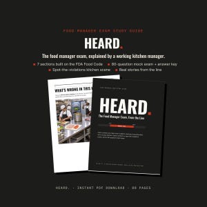 Food Manager Exam Study Guide, FDA Food Code Prep, 80-Question Practice Test (PDF Download)