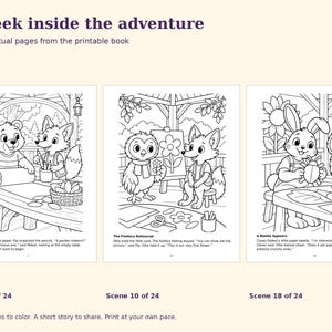 Big Feelings, Little Hearts Coloring Storybook PDF, 24 Scenes, Ages 6-8 image 5
