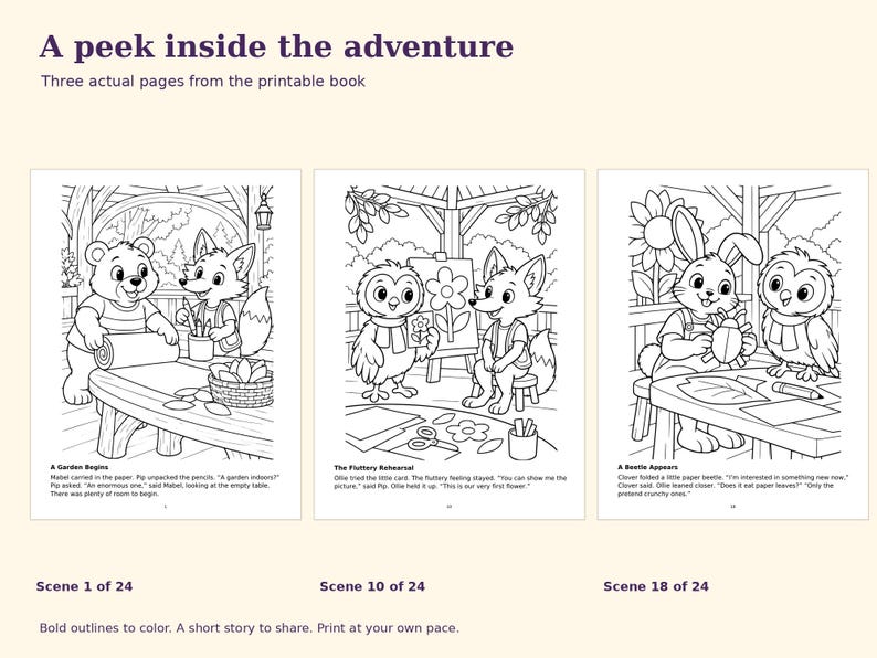 Big Feelings, Little Hearts Coloring Storybook PDF, 24 Scenes, Ages 6-8 image 5