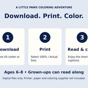 Moonlight Campout Printable Coloring Storybook, 24 Woodland Scenes, Ages 6-8 (PDF) image 7
