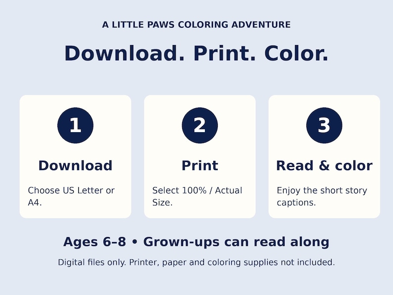 Moonlight Campout Printable Coloring Storybook, 24 Woodland Scenes, Ages 6-8 (PDF) image 7