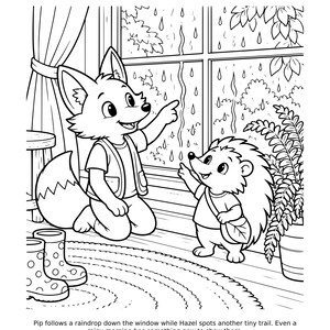 Cozy Animal Printable Coloring Book PDF, 48 Scenes, A4 & US Letter, Ages 6–10 afbeelding 12