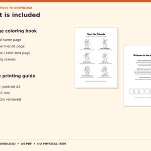 Libro para colorear de Halloween: 48 escenas de animales, PDF imprimible en formato A4, para edades de 6 a 10 años. imagen 5
