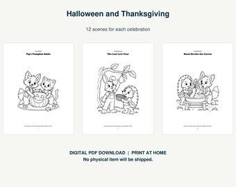 Pequeñas Patitas, Gran Diversión Navideña: Libro para colorear imprimible en PDF tamaño A4, 48 escenas navideñas