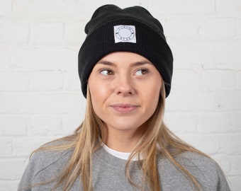 Plain Bear Label Beanie - Black