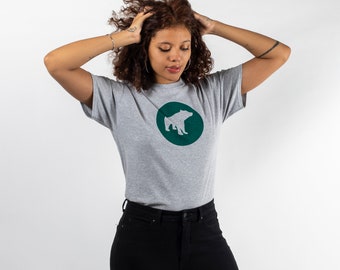 Plain Bear PB T-shirt - Green on Grey