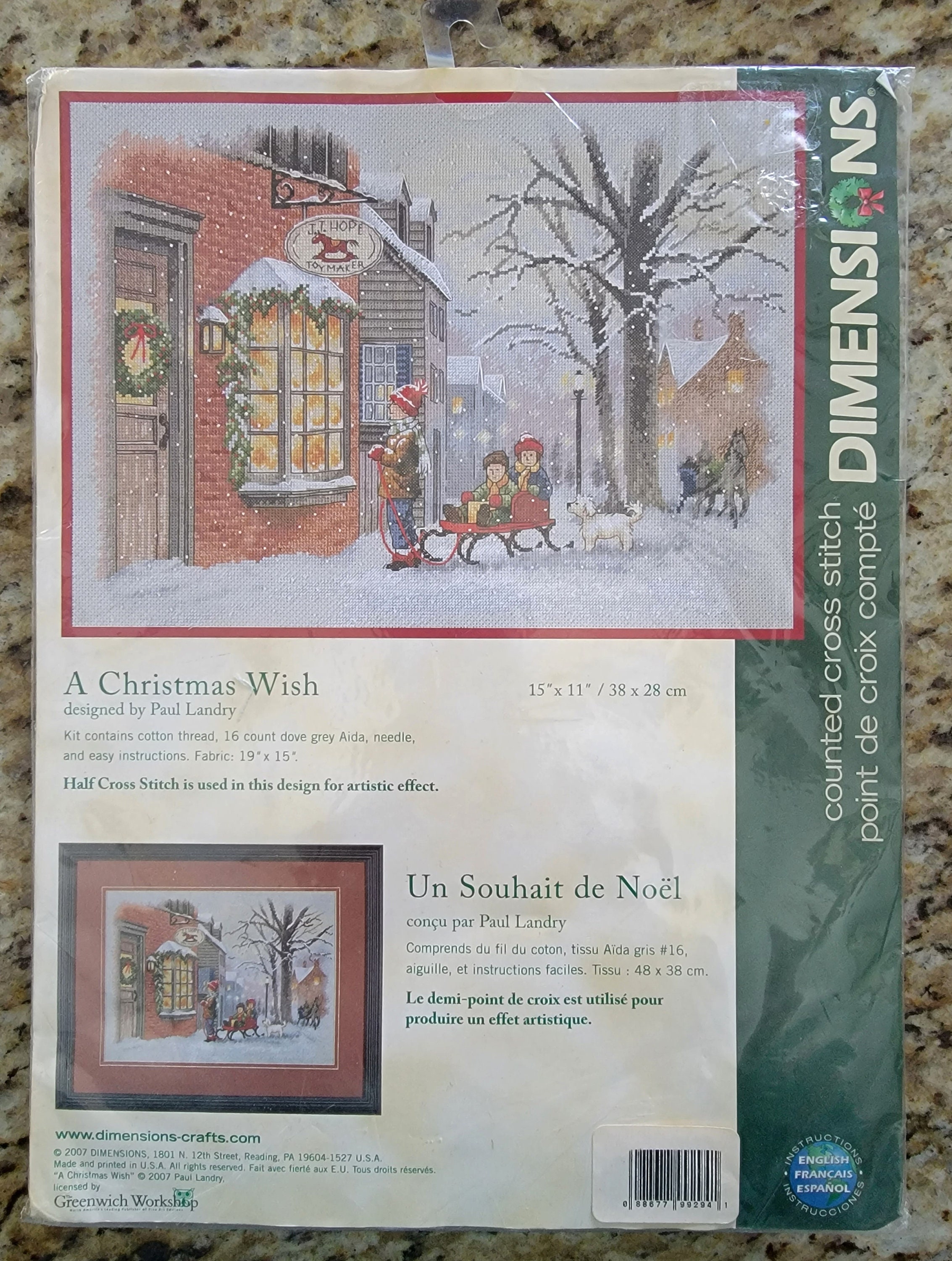 Counted Cross Stitch Kit: Stocking: Santa's Journey - Dimensions - Groves  and Banks