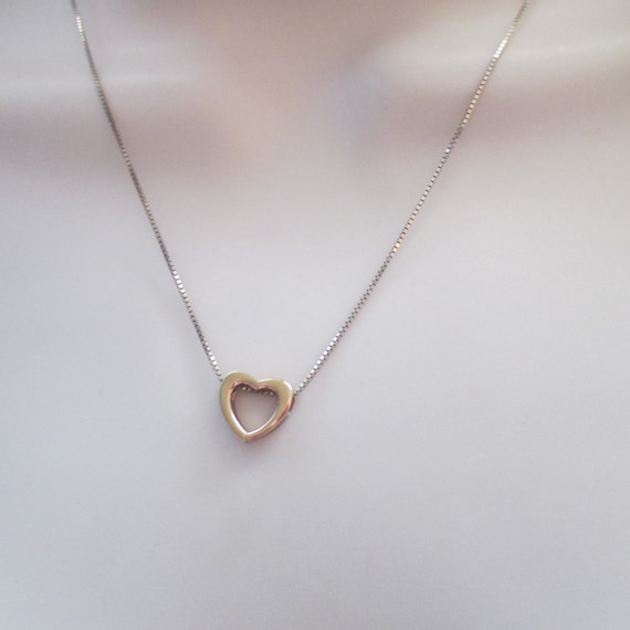 925 Dyadema ITALY Sterling Silver Adjustable Chain W gold Plating Heart Pendant Over 925 I Love You Gift Dainty and From Italy Etsy Canada