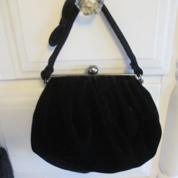 Three Black Vintage Hand Bags. Two Clutch Purses … - image 7