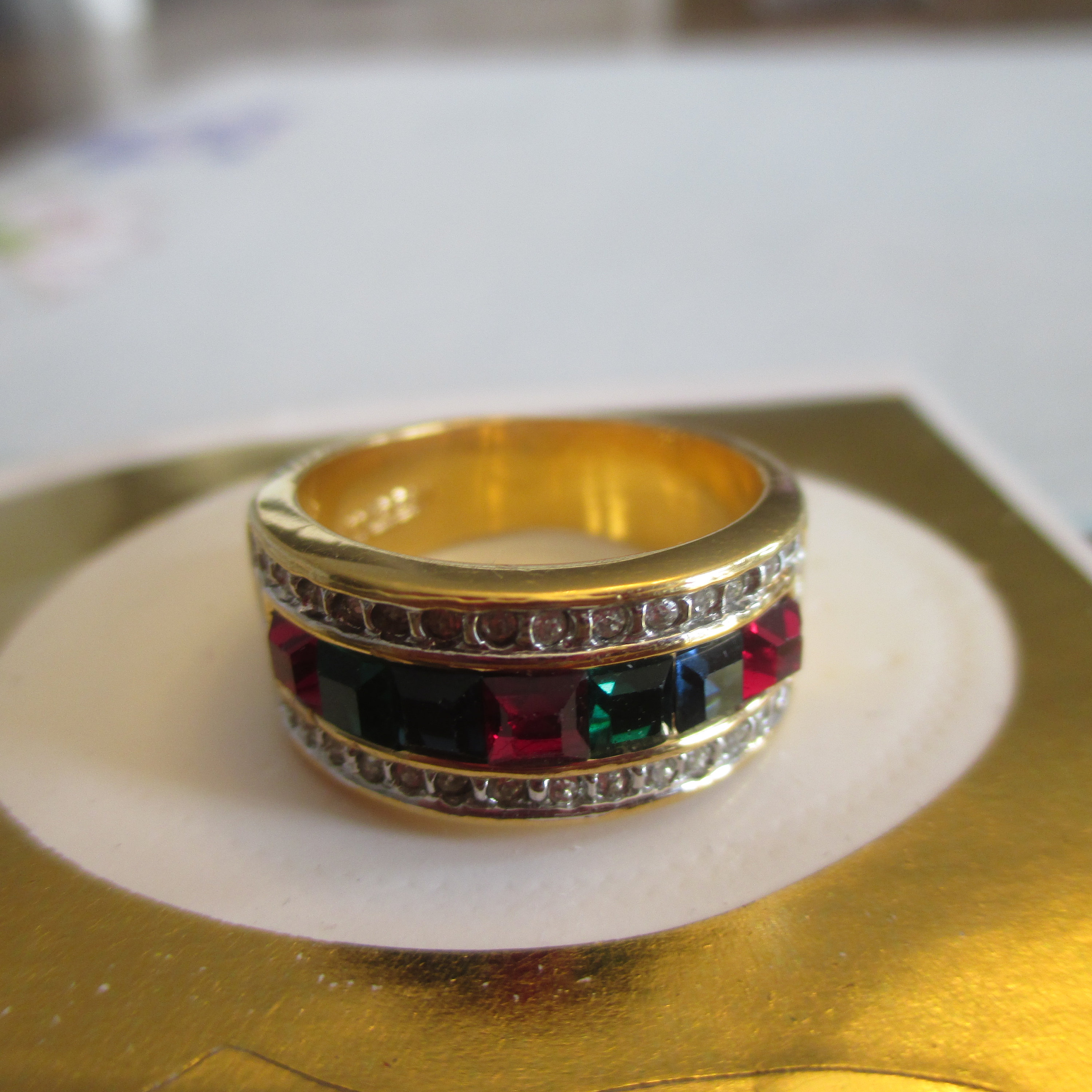 14KT GE Joseph Esposito Ring (ESPO) Gold Rhinestone Ring W