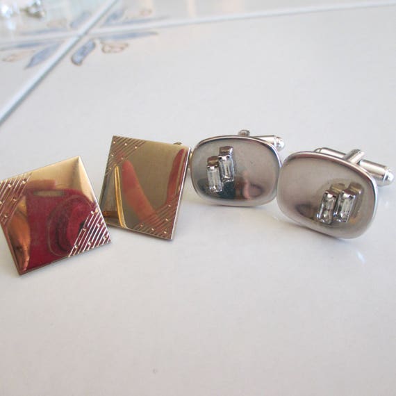 Vintage Cuff Links Lot, Two Pairs of Vintage Cuff… - image 4