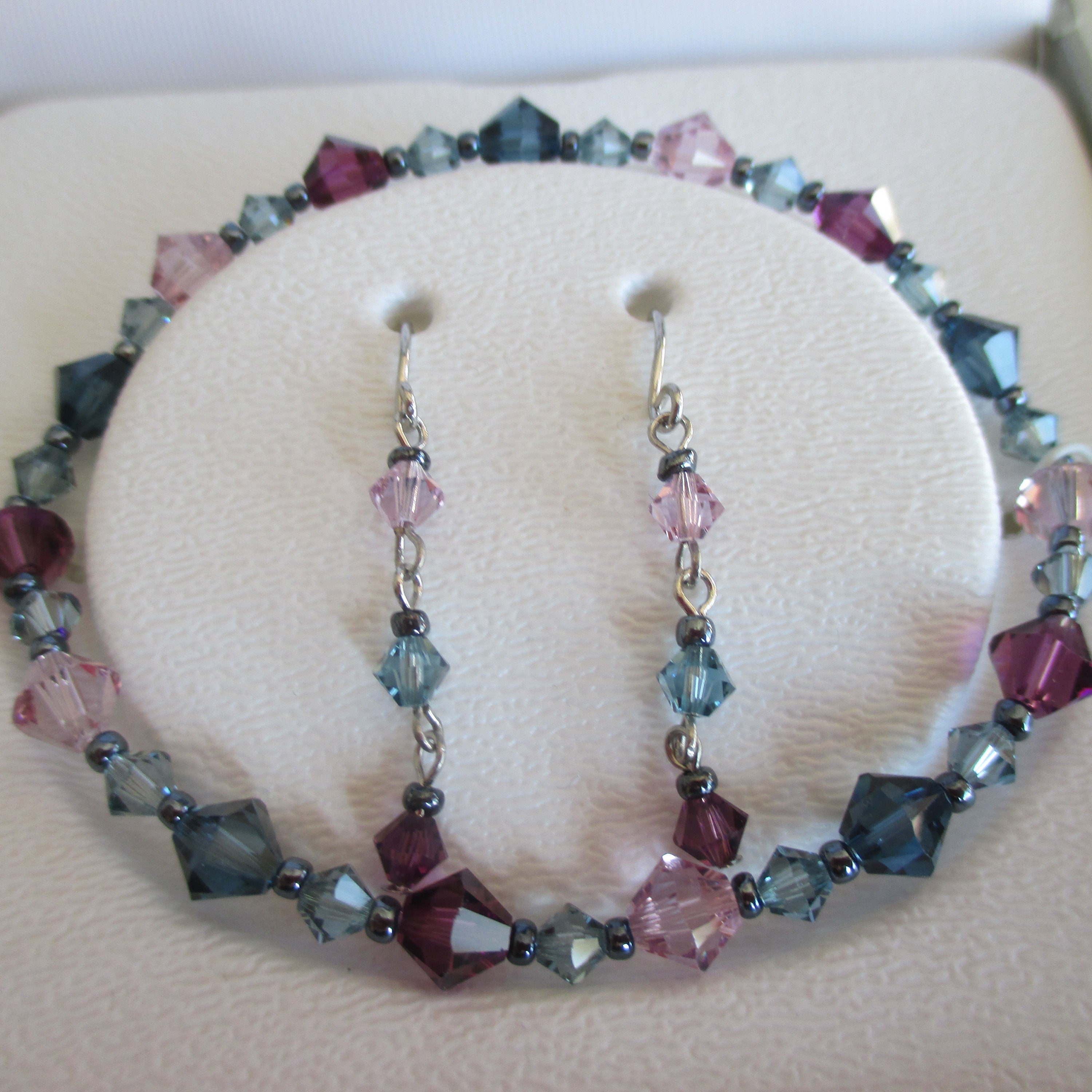 Sterling Silver Blue Graduated Crystal Bead