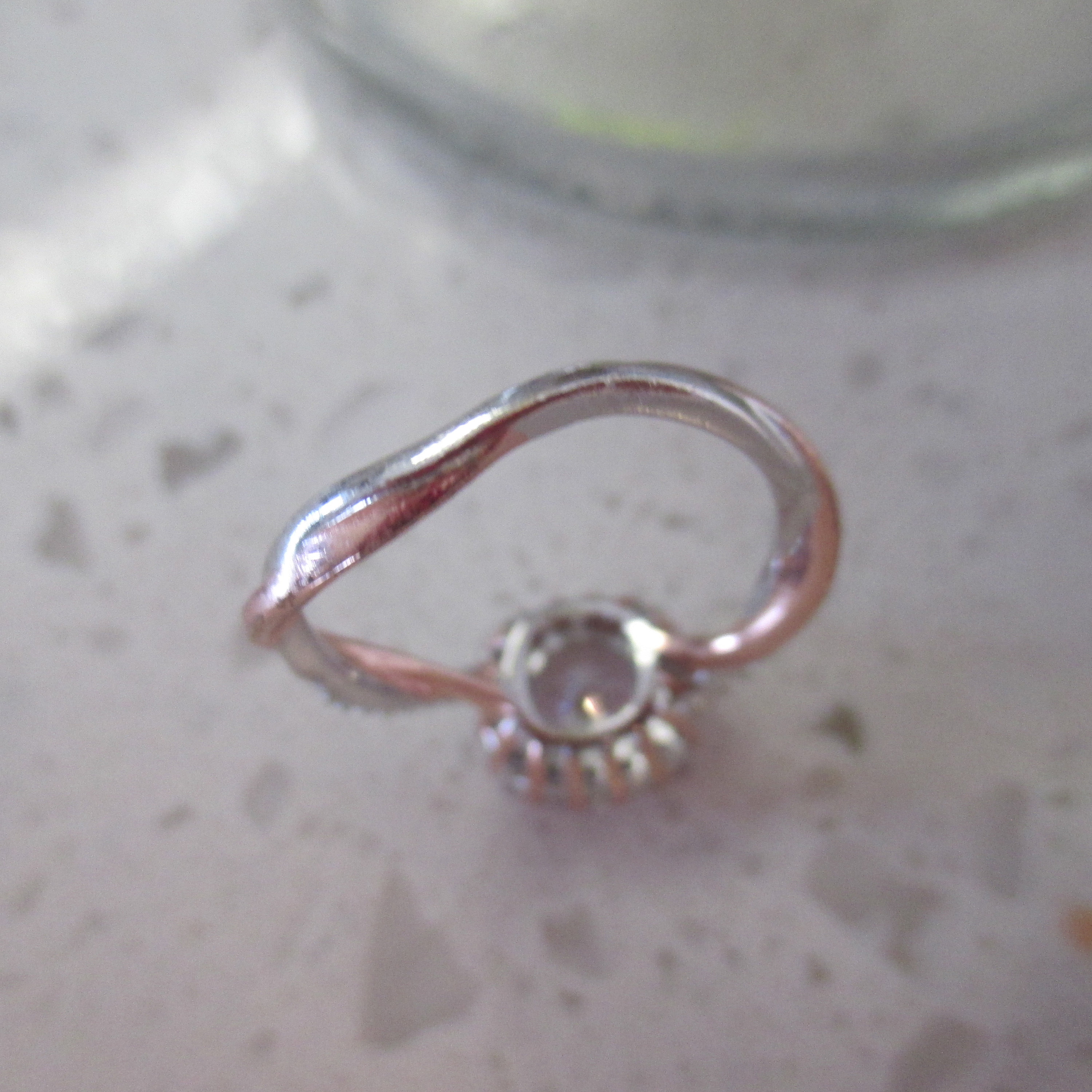 Ring, Lovely 925 1BB CN 925 Ring Twisted CZ Band and Square Ring, Lovely 925 1BB CN 925 Ring Twisted CZ Band and Square