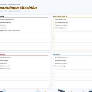 Cruise Vacation Planner Digital, Cruise Packing List, Port Day Planner, Cruise Countdown, Itinerary, Budget, Family Vacation image 4