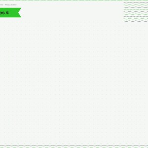 May include: A digital planner page with a white dot grid background, featuring a green banner labeled Notes 4. The left sidebar lists Index, Setup, Materials, Calculator, Pricing, and Notes. The top right corner displays Notes 1.