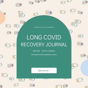 Long COVID Journal Digital, Pacing Planner, Energy Envelope, PEM Tracker, Symptom Log, Heart Rate, Brain Fog Tracker image 2