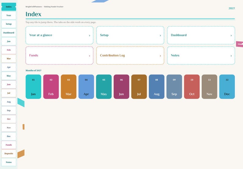 2027 Digital Sinking Funds Tracker for Goodnotes, iPad Sinking Funds ...