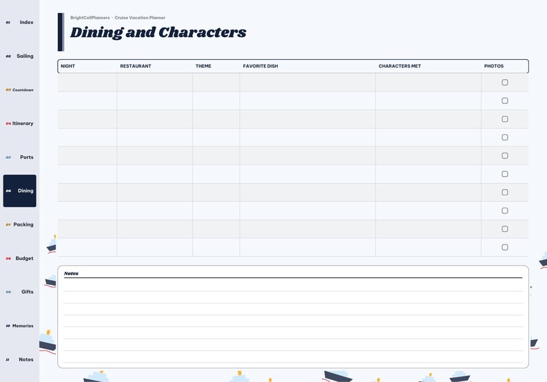 Cruise Vacation Planner Digital, Cruise Packing List, Port Day Planner, Cruise Countdown, Itinerary, Budget, Family Vacation image 7