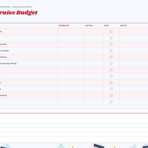 Cruise Vacation Planner Digital, Cruise Packing List, Port Day Planner, Cruise Countdown, Itinerary, Budget, Family Vacation image 9