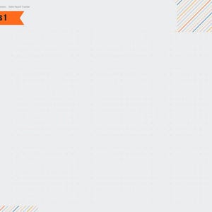 May include: A digital planner page titled Notes 1 with a light gray dot grid background. The left sidebar features navigation tabs labeled Index, Year, Setup, Snowball, Avalanche, Focus, Monthly, Jan through Dec, and Payment. Orange and blue diagonal stripes decorate the corners.