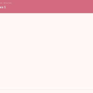 May include: A digital planner page titled Notes 1 with a rose-coloured header and a white writing area. A vertical navigation sidebar on the left features tabs labelled Index, Year, Setup, Jan through Dec, Check-in, Reset, Menu, Pixels, Sleep, Prompts, and Notes.