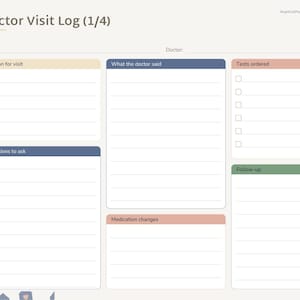 Elderly Parent Care Binder Digital, Caregiver Binder, Medication List, Doctor Visit Log, Emergency Info, Legal Documents image 6