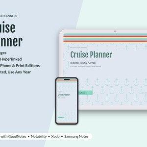 Cruise Planner Digital, Cruise Itinerary, Port Day Planner, Shore Excursion Planner, Packing List, Onboard Budget image 1