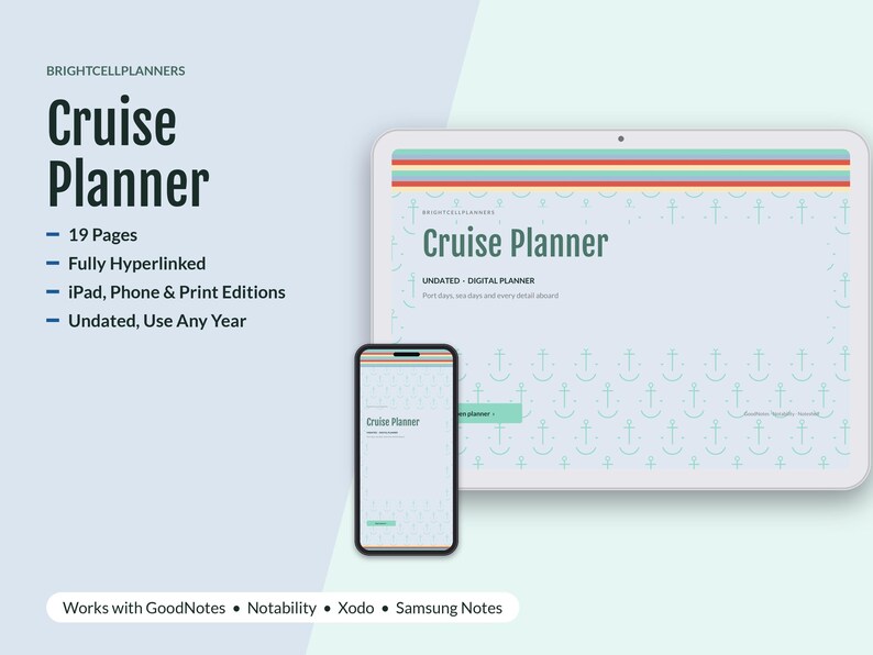 Cruise Planner Digital, Cruise Itinerary, Port Day Planner, Shore Excursion Planner, Packing List, Onboard Budget image 1
